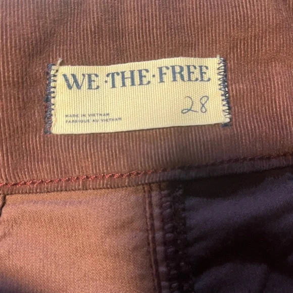 FREE PEOPLE We The Free Pants Jayde Cord High Rise Flare Retro Sz 28 NWT - Picture 6 of 6